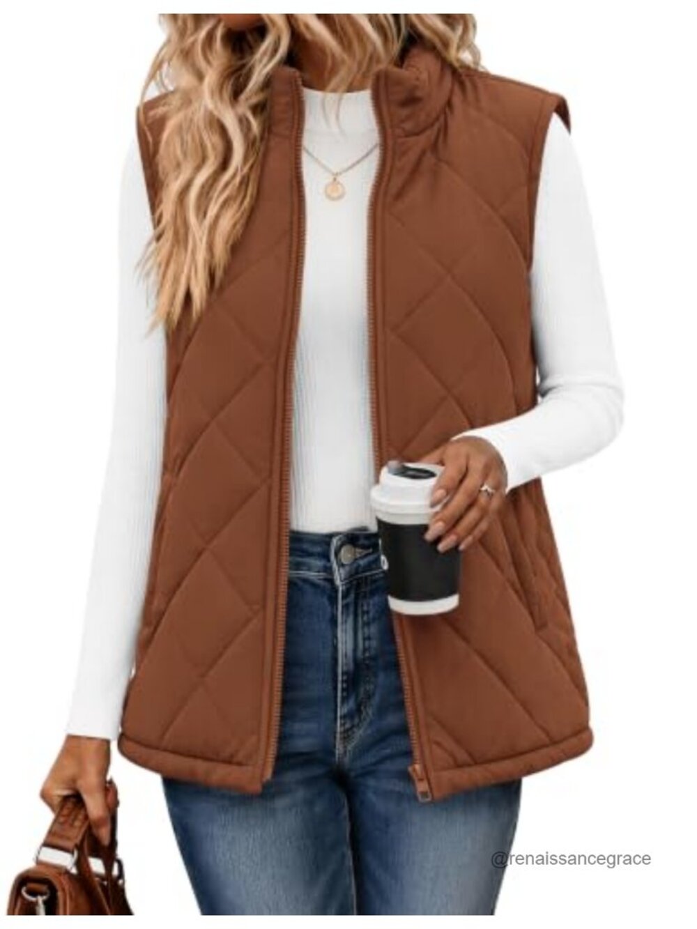 Zeagoo Womens Puffer Vest Zip Up Sleeveless Quilted Fall Winter Coat